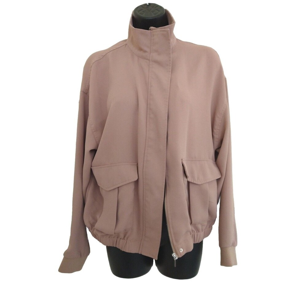 Cotton On  Crop Bomber Lightweight Beige Jacket Size M